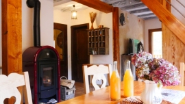 poele à bois et ambiance du chalet